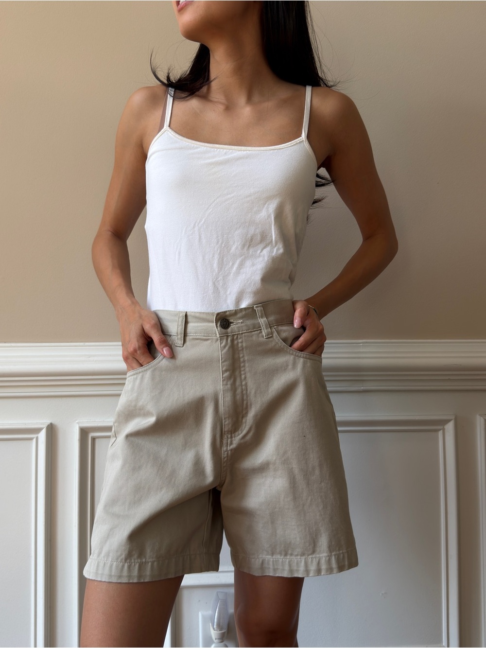 Cherokee Beige High-Rise Bermuda Shorts